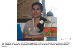 Keep a check on credibility when it comes to online health and fitness advice, 19 October 2016, The National