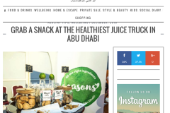 Grab a snack at the healthiest juice truck in Abu Dhabi, December 2016, Abudhabiconfidential.ae