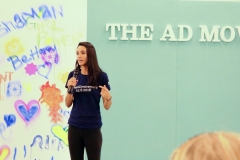 Lyne, co-founder of #endsmalltalk, introducing her initiative